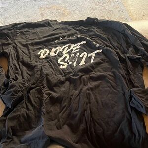 DOPE Black Long Sleeve Tee with White Graphic